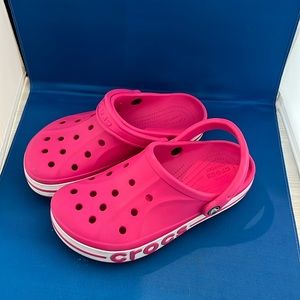 Pink Crocs Worn only a few times WOMENS 8